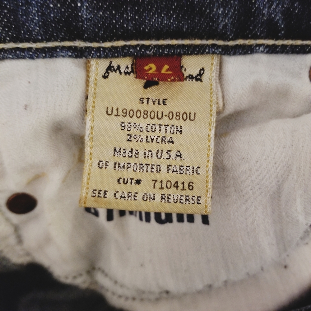 7 for all Mankind dark wash straight leg jeans - Picture 4 of 7